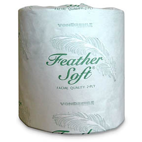 FEATHER SOFT TOILET TISSUE 2 PLY 96RLS/CS 4.5&quot;X4.5&quot; SHEETS