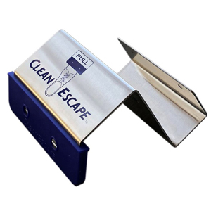 CLEAN-ESCAPE FOOT BRACKET 1 EA/BOX - 8 BXS/CS (STAINLESS