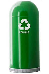 DOME TOP RECYCLING CONTAINER 15 GAL GREEN/RECYCLE 415DTGNR