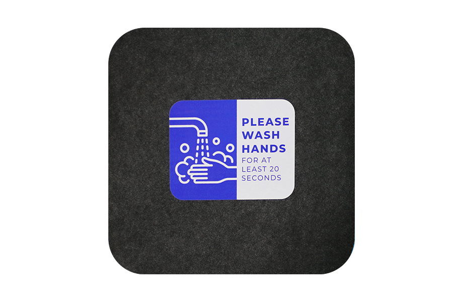 PLEASE WASH HANDS SURE STRIDE 
IMPRESSIONS 17X17 MATS 6/CS