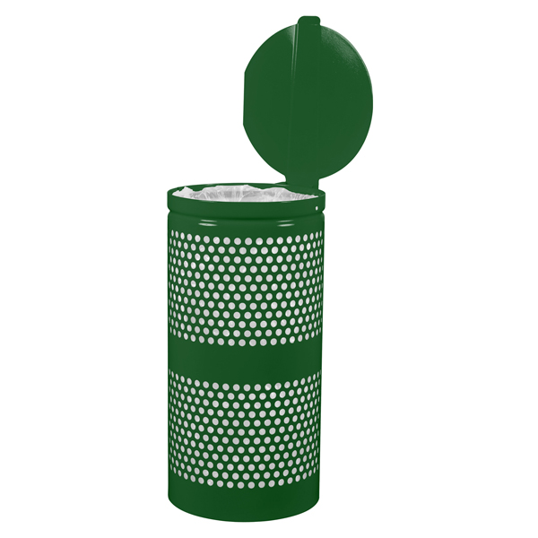 LANDSCAPE SERIES 10-GAL  RECEPTACLE W/ LID IN HUNTER 
